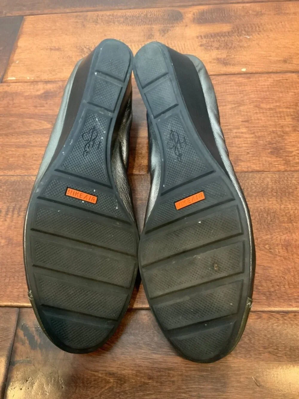 Cole Haan Silver Leather Toecap Wedge Heels, Size 8.5